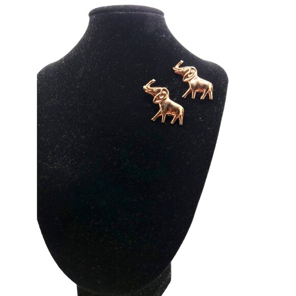 RARE 1930s Coro Duo Sterling Rose Gold Vermeil Elephant Brooches Figural Pair - Picture 1 of 6